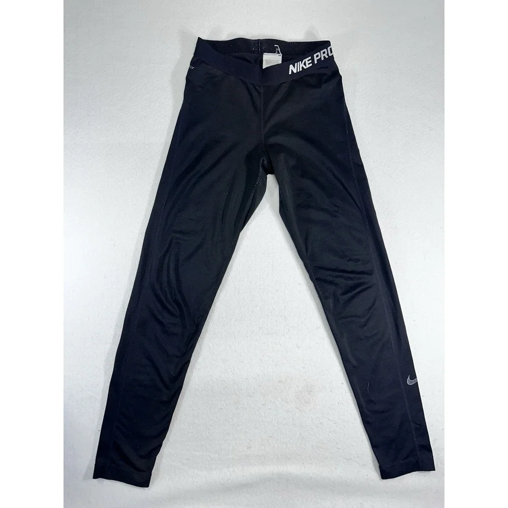 Nike Pro Leggings Women's Medium Black Dri-FIT Athletic Activewear Pants